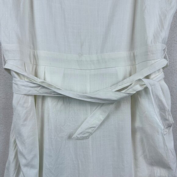 Lulus Ivory Jumpsuit Womens XL White Lagenlook Coastal Beachy Overalls Relaxed - Picture 6 of 15